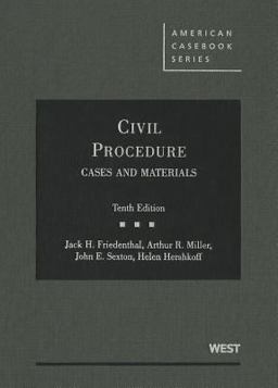 Civil Procedure, Cases and Materials, 10th 10th 9780314184023 Front Cover