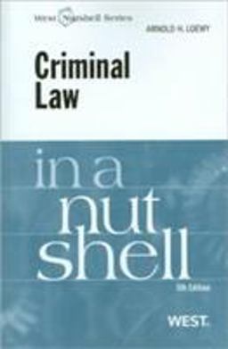 Loewy's Criminal Law in a Nutshell, 5th 5th 9780314194961 Front Cover