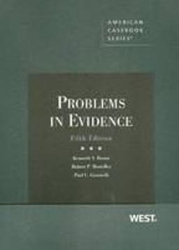 Problems in Evidence, 5th 5th 9780314198891 Front Cover