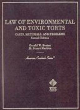 Law of Environmental and Toxic Torts