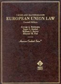 Case and Materials on European Union Law 2nd 9780314238139 Front Cover