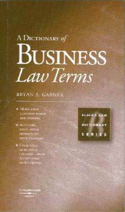 Handbook of Business Law Terms  9780314239358 Front Cover