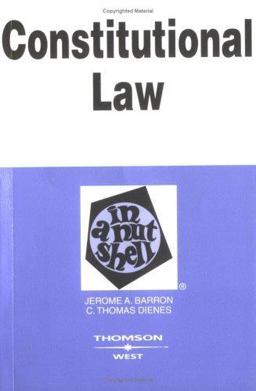 Constitutional Law in a Nutshell 5th 9780314261021 Front Cover