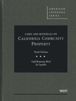 Cases and Materials on California Community Property 10th 9780314266699 Front Cover