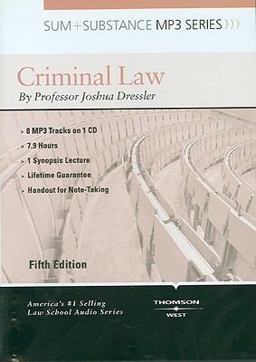 Dressler's Sum and Substance Audio on Criminal Law