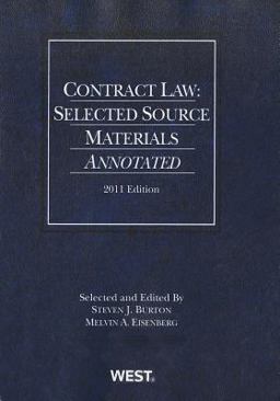 Contract Law Selected Source Materials Annotated 2011  9780314274267 Front Cover