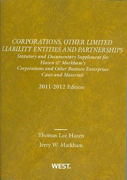 Corporations, Other Limited Liability Entities and Partnerships
