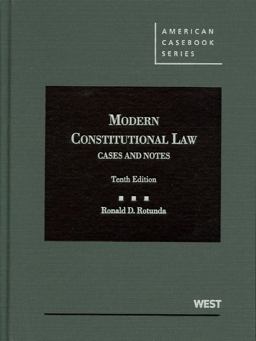 Modern Constitutional Law Cases and Notes 10th 9780314276469 Front Cover