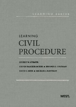 Learning Civil Procedure:  9780314278777 Front Cover