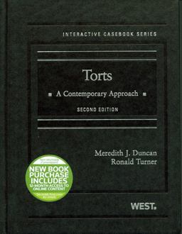Torts A Contemporary Approach 2nd 9780314280237 Front Cover