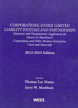 Hazen and Markham's Corporations, Other Limited Liability Entities and Partnerships