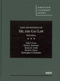 Cases and Materials on Oil and Gas Law 6th 9780314285164 Front Cover