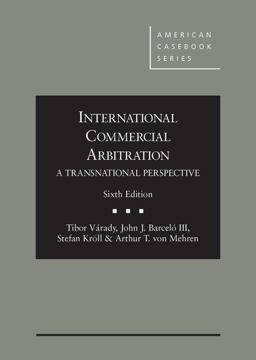 International Commercial Arbitration: A Transnational Perspective  9780314285423 Front Cover