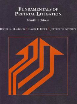 Fundamentals of Pretrial Litigation:  9780314286574 Front Cover
