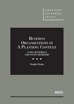 Business Organizations in a Planning Context: Cases, Materials and Study Problems  9780314287359 Front Cover