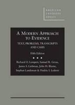 A Modern Approach to Evidence: Text, Problems, Transcripts and Cases  9780314287656 Front Cover