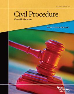 Black Letter Outline on Civil Procedure 10th 9780314290533 Front Cover