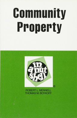 Community Property in a Nutshell 2nd 9780314683557 Front Cover