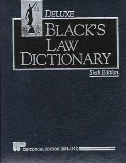 Black's Law Dictionary 6th 9780314762719 Front Cover
