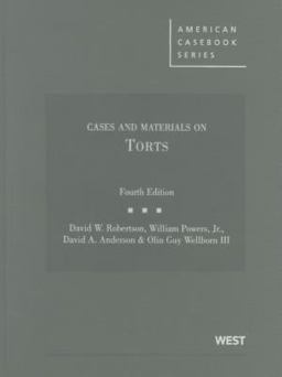 Cases and Materials on Torts 4th 9780314906878 Front Cover