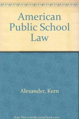 American Public School Law 3rd 9780314929525 Front Cover