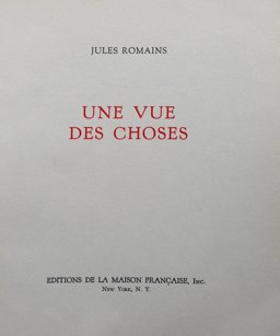 Une Vue des Choses