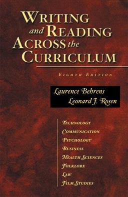 Writing and Reading Across the Curriculum 8th 9780321091024 Front Cover