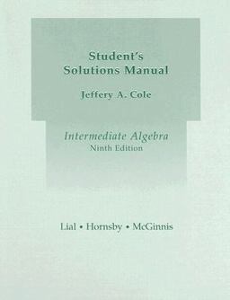 Intermediate Algebra, Student's Solutions Manual