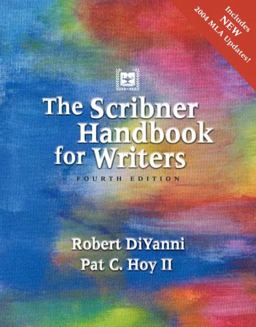 Scribner Handbook for Writers 4th 9780321163899 Front Cover