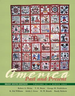 America Past and Present, Chapters 16-33