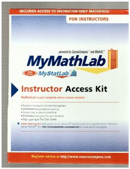 Mymathlab/Mystatlab Instructor Access Kit Mymathlab/Mystatlab Instructor Access Kit