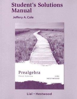 Prealgebra Student's Solutions Manual 3rd 9780321279255 Front Cover