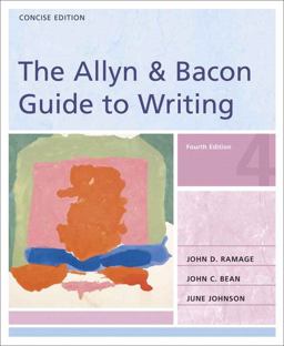Allyn and Bacon Guide to Writing Concise Edition 4th 9780321291523 Front Cover