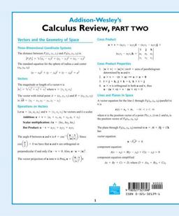 Addison-Wesley's Calculus Review, Part Two