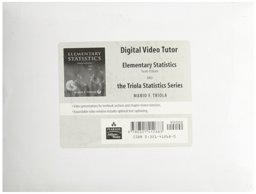 Digital Video Tutor [for] Elementary Statistics, Tenth Edition and the Triola Statistics Series