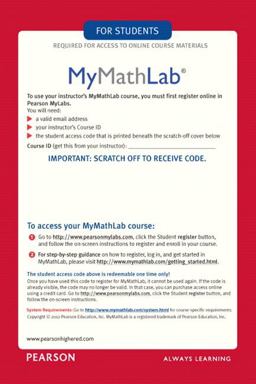 MyLab Math -- Glue-In Access Card