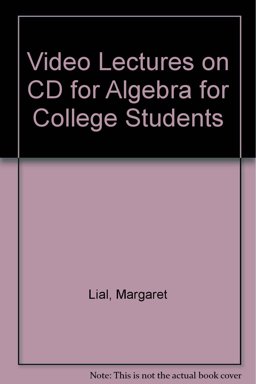 Video Lectures on CD for Algebra for College Students