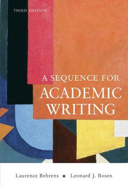 A Sequence for Academic Writing A Sequence for Academic Writing