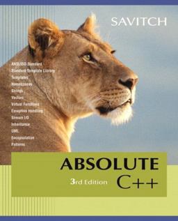 Absolute C++ 3rd 9780321468932 Front Cover