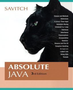 Absolute Java 3rd 9780321487926 Front Cover