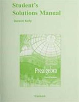Student's Solutions Manual for Prealgebra