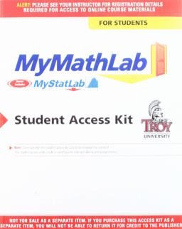 MyLab Math CourseCompass -- Standalone Access Card -- for Troy University