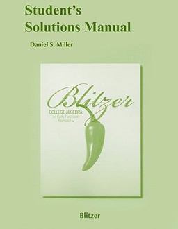 Student Solutions Manual for College Algebra