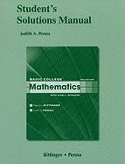 Student Solutions Manual for Basic College Mathematics with Early Integers