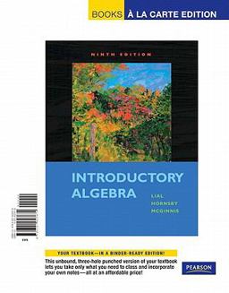 Introductory Algebra, Books a la Carte Edition