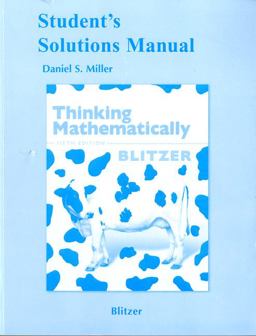 Student Solutions Manual for Thinking Mathematically