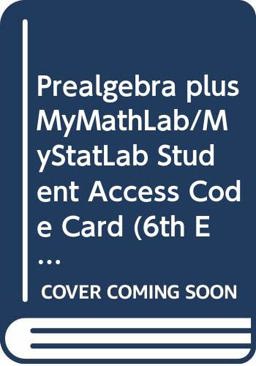 Prealgebra plus MyMathLab/MyStatLab Student Access Code Card