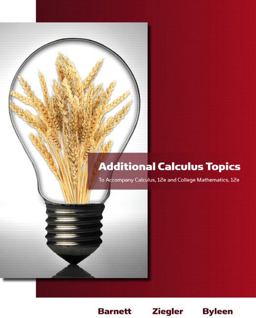 Additional Calculus Topics for Calculus for Business, Economics, Life Sciences and Social Sciences
