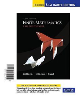 Finite Mathematics and Its Applications, Books a la Carte Edition 10th 9780321655950 Front Cover