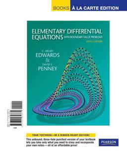 Elementary Differential Equations with Boundary Value Problems, Books a la Carte Edition 6th 9780321656674 Front Cover